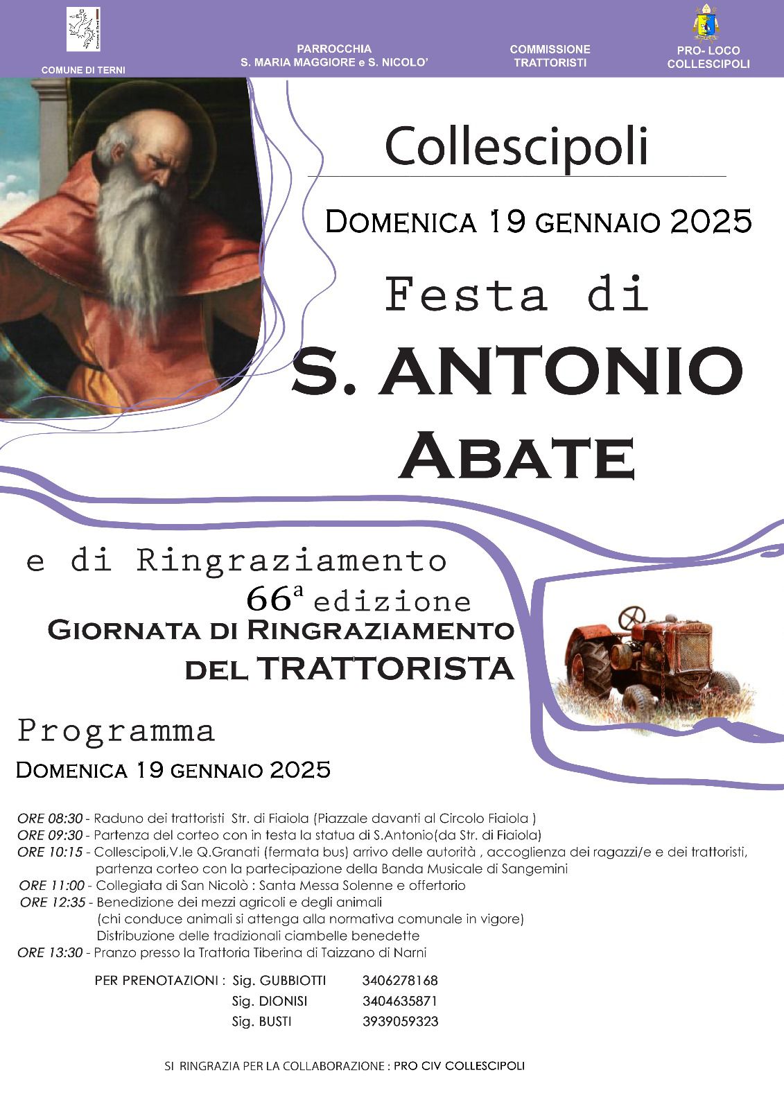 Festa di S. Antonio Abate e Giornata di Ringraziamento dei Trattoristi